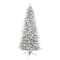 7.5ft. Pre-Lit Snowy Comet Slim Blue Artificial Christmas Tree, Cool White LED Lights
